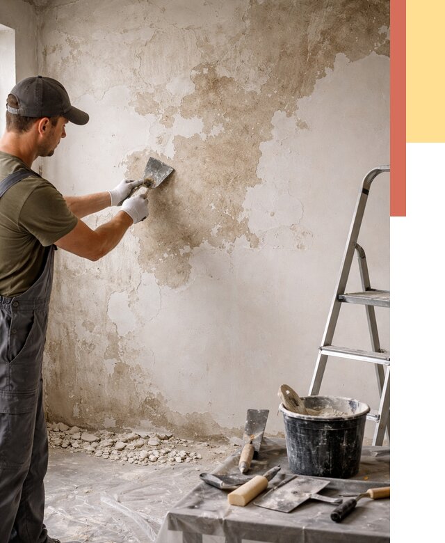 Снятие старой шпаклевки в Краснодаре от 1909 руб. — быстро и недорого | ОТДЕЛОЧНИК-Ксд