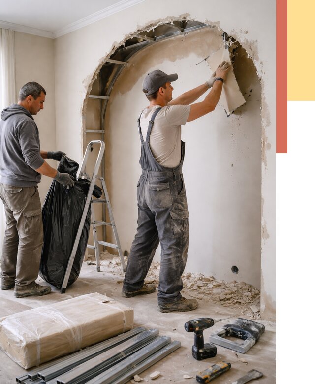 Демонтаж арки из гипсокартона в Краснодаре от 3612 руб. — услуги под ключ | ОТДЕЛОЧНИК-Ксд