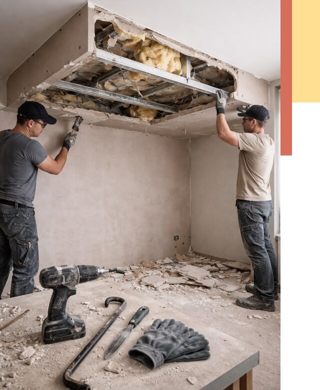 Демонтаж короба из гипсокартона в Краснодаре от 1568 руб. — быстро и недорого | ОТДЕЛОЧНИК-Ксд