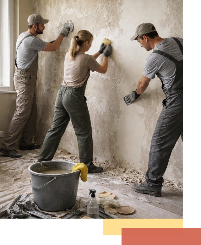 Очистка стен от клея и грунтовки в Краснодаре качественно и быстро