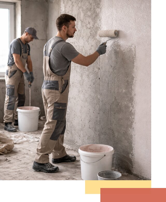 Нанесение бетоноконтакта на стены в Краснодаре для последующей отделки