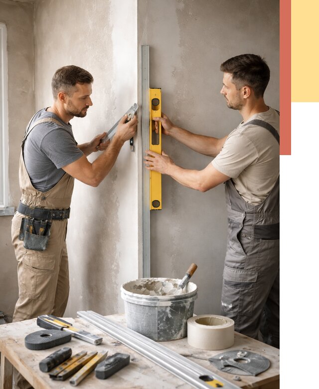 Выведение углов стен в Краснодаре от 1909 руб. быстро и недорого | ОТДЕЛОЧНИК-Ксд