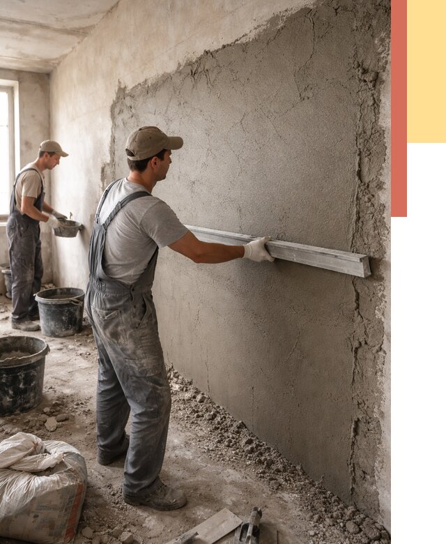 Цементная штукатурка стен в Краснодаре от 4644 руб/м2 — быстро и недорого | ОТДЕЛОЧНИК-Ксд