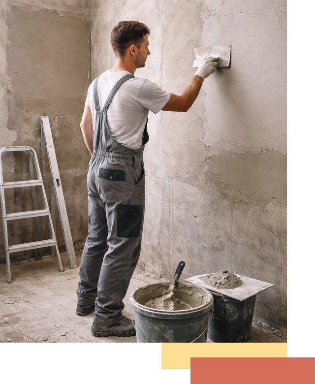 Штукатурка стен в ванной под ключ в Краснодаре