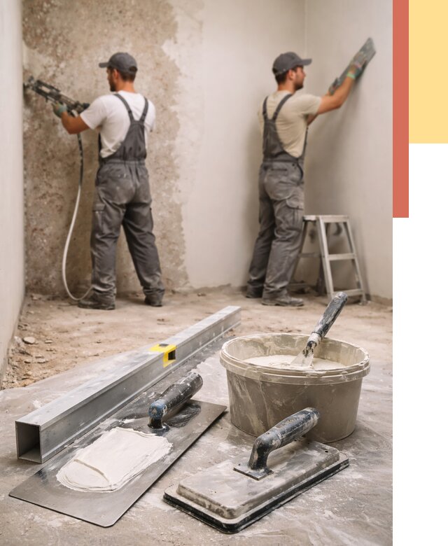 Штукатурка стен под обои в Краснодаре от 4644 руб./м2 — выравнивание под обои | ОТДЕЛОЧНИК-Ксд