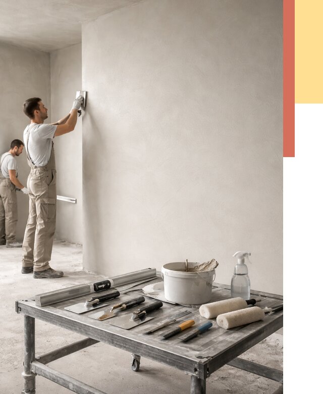 Штукатурка стен под покраску в Краснодаре от 4644 руб./м² — качественно и недорого | ОТДЕЛОЧНИК-Ксд