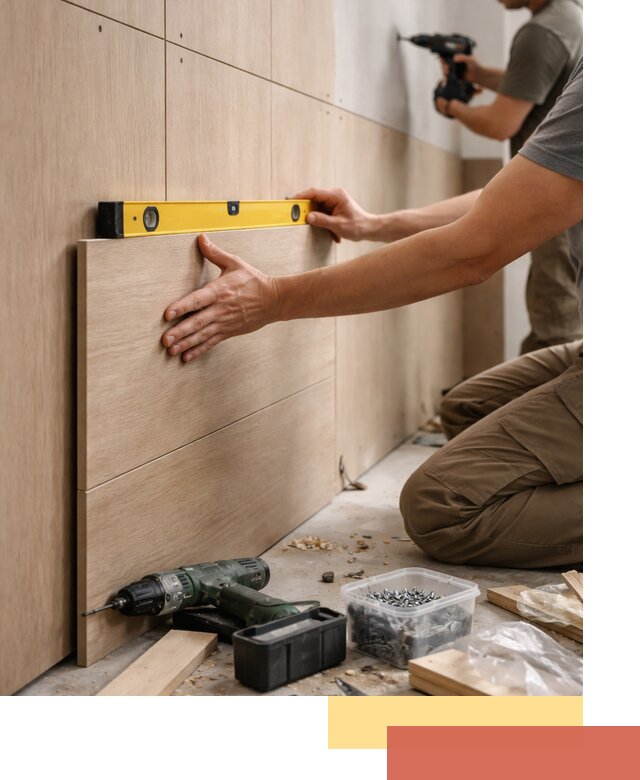 Профессиональный монтаж МДФ панелей на стены в Краснодаре