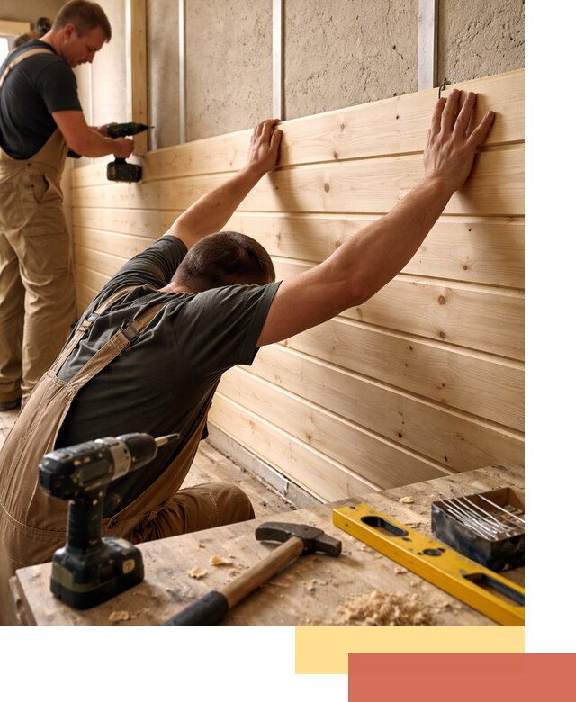 Монтаж деревянной вагонки на стены в Краснодаре быстро и качественно