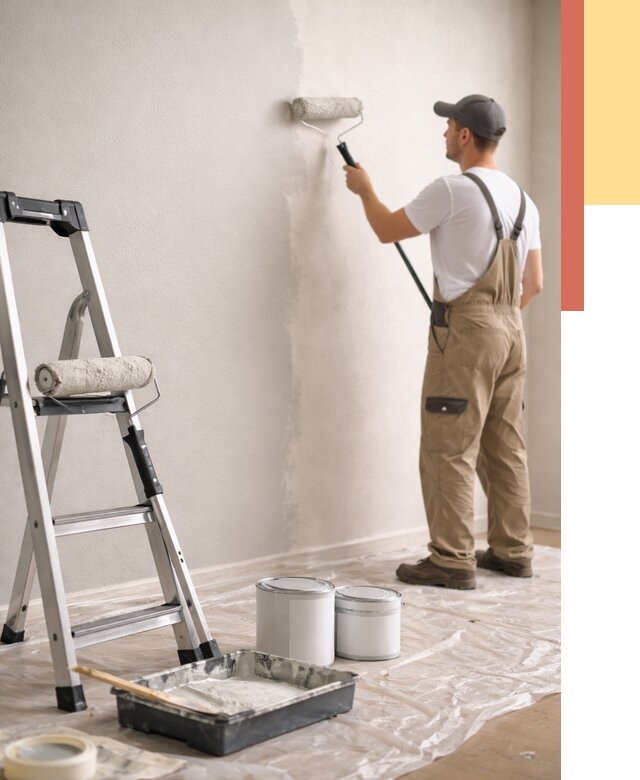 Покраска стен латексной краской в Краснодаре от 4644 руб. за м2 | ОТДЕЛОЧНИК-Ксд