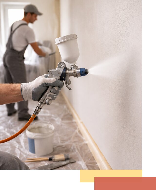 Покраска стен краскопультом в Краснодаре быстро и качественно