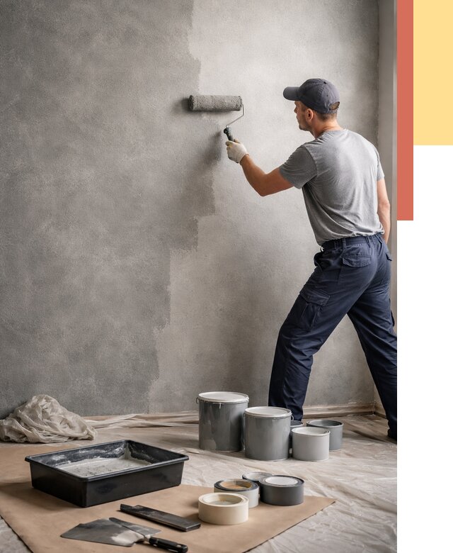 Покраска стен под бетон в Краснодаре от 671 руб. за м2 — быстро и недорого | ОТДЕЛОЧНИК-Ксд