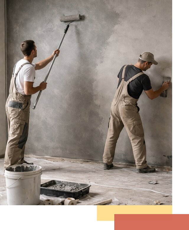 Покраска стен под бетон в Краснодаре профессионально и недорого