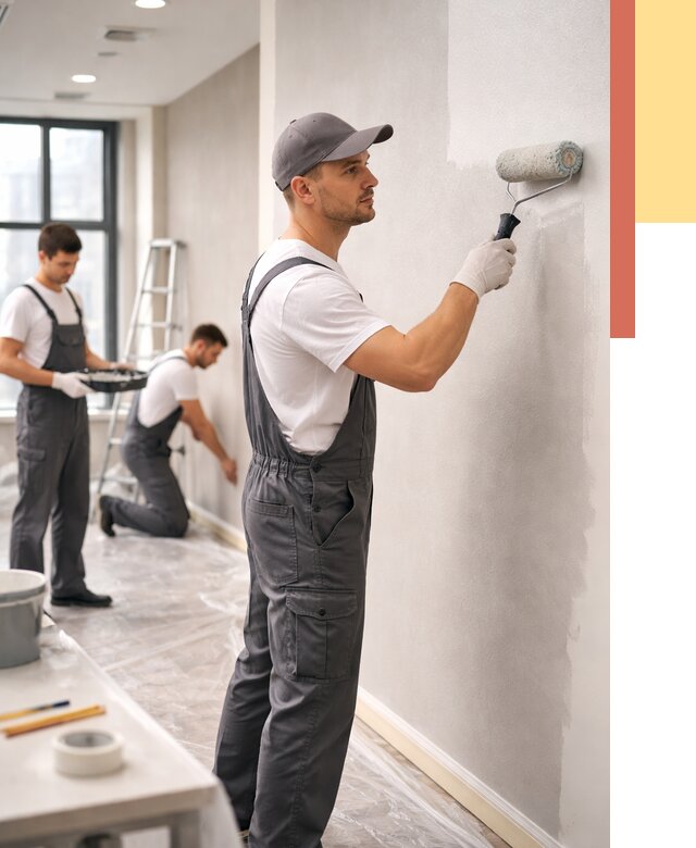 Покраска стен в офисе в Краснодаре от 8771 руб. — быстро и недорого | ОТДЕЛОЧНИК-Ксд