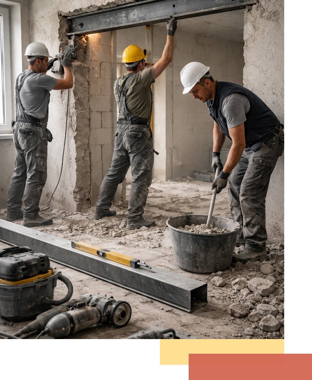 Создание проемов в стенах и несущих конструкциях в Краснодаре