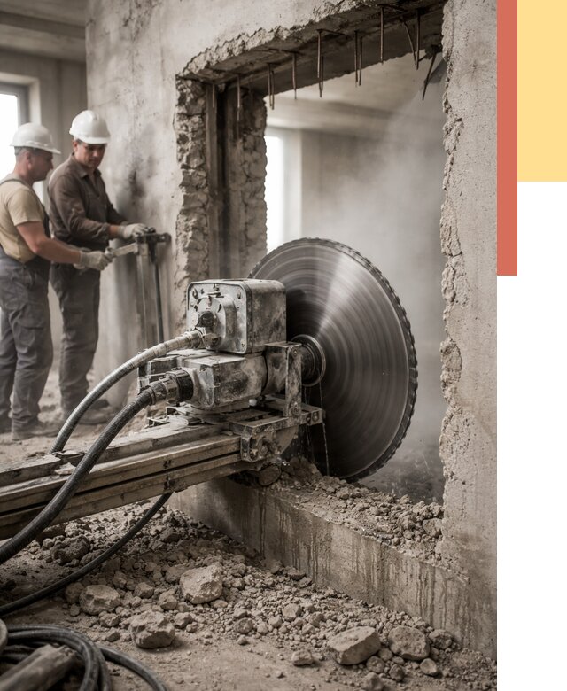 Алмазная резка проемов в Краснодаре от 4644 руб. быстро и недорого | ОТДЕЛОЧНИК-Ксд