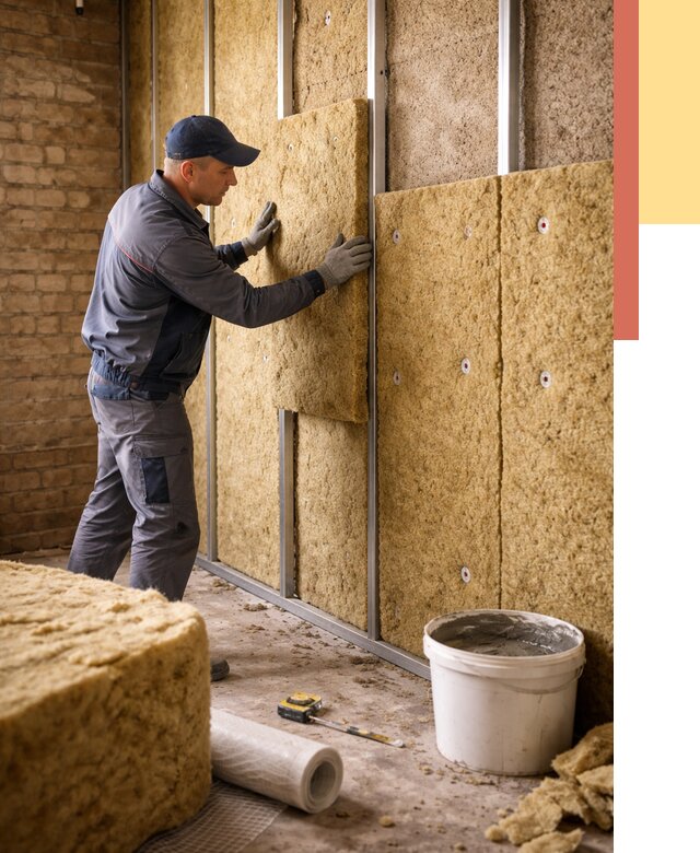 Утепление стен минватой в Краснодаре от 1393 руб./м2 — недорого и быстро | ОТДЕЛОЧНИК-Ксд