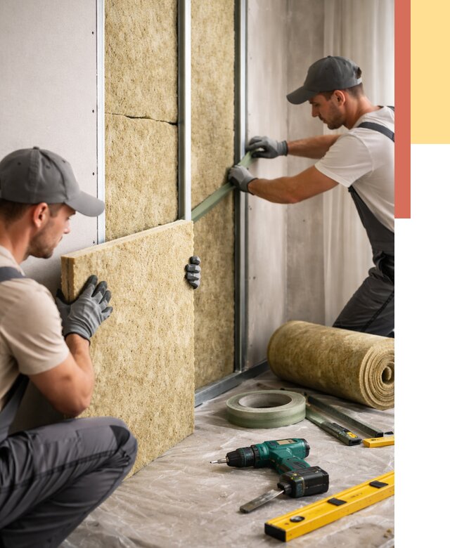 Шумоизоляция стен в Краснодаре под ключ от 1909 руб. | ОТДЕЛОЧНИК-Ксд