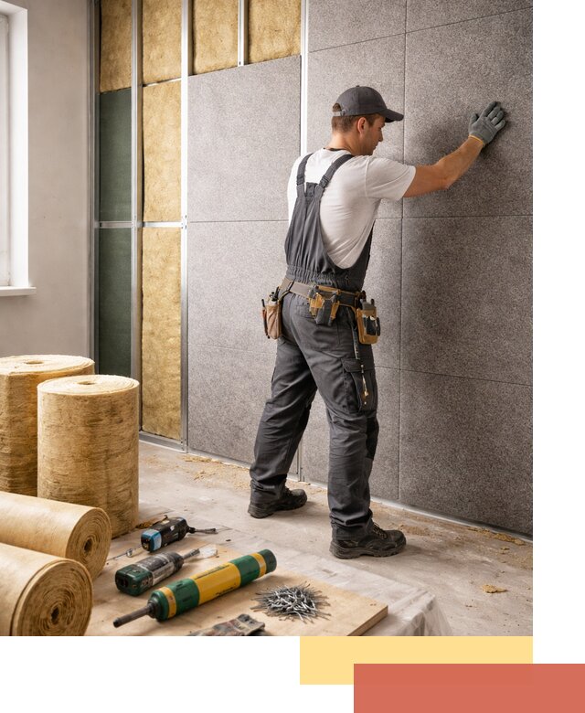 Профессиональная шумоизоляция стен в Краснодаре для квартиры и офиса