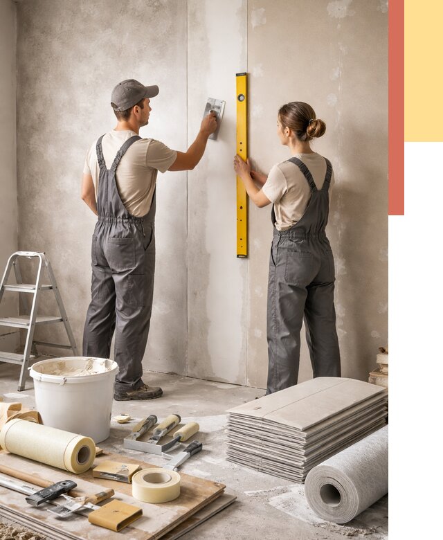 Отделка стен в Краснодаре от 1548 руб/м² — недорого, быстро, под ключ | ОТДЕЛОЧНИК-Ксд