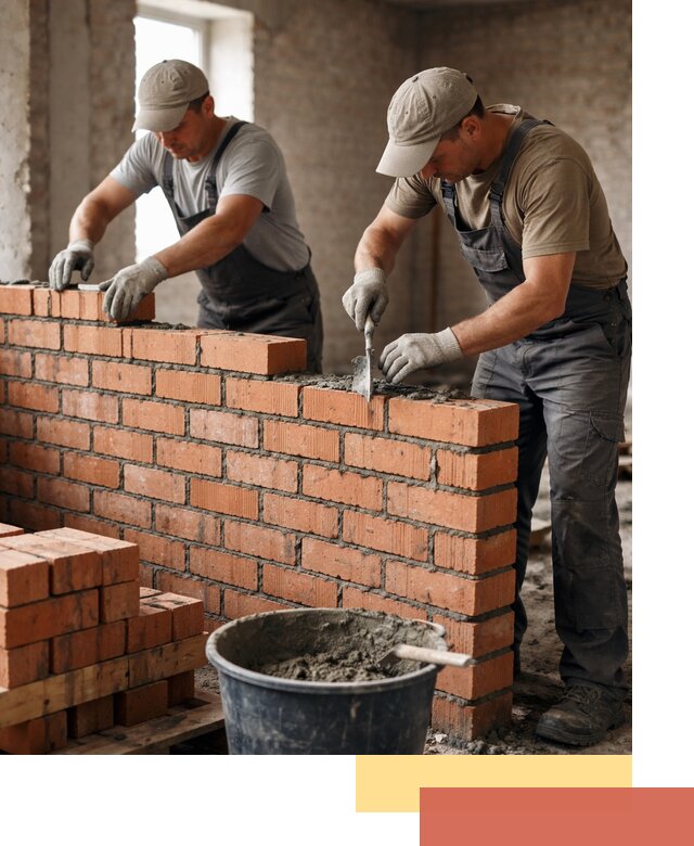 Кладка кирпичных перегородок под ключ в Краснодаре