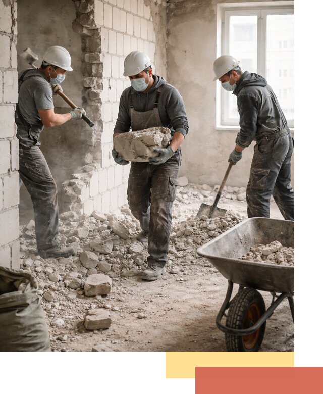 Демонтаж блочных перегородок в Краснодаре быстро и аккуратно