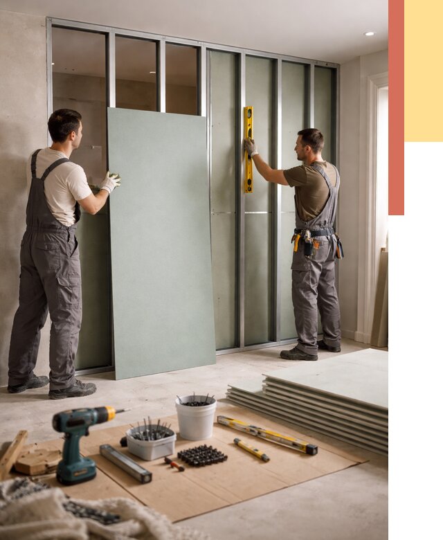 Перегородка из влагостойкого гипсокартона в Краснодаре от 4953 руб. — монтаж под ключ | ОТДЕЛОЧНИК-Ксд