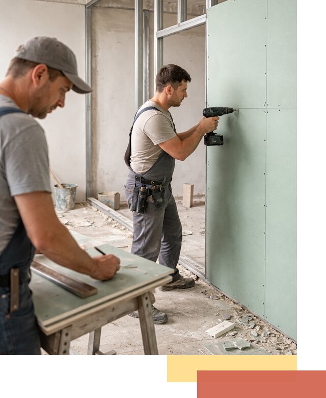 Перегородки из влагостойкого гипсокартона под ключ в Краснодаре