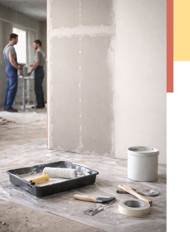 Покраска перегородок из гипсокартона в Краснодаре от 4644 руб. под ключ | ОТДЕЛОЧНИК-Ксд