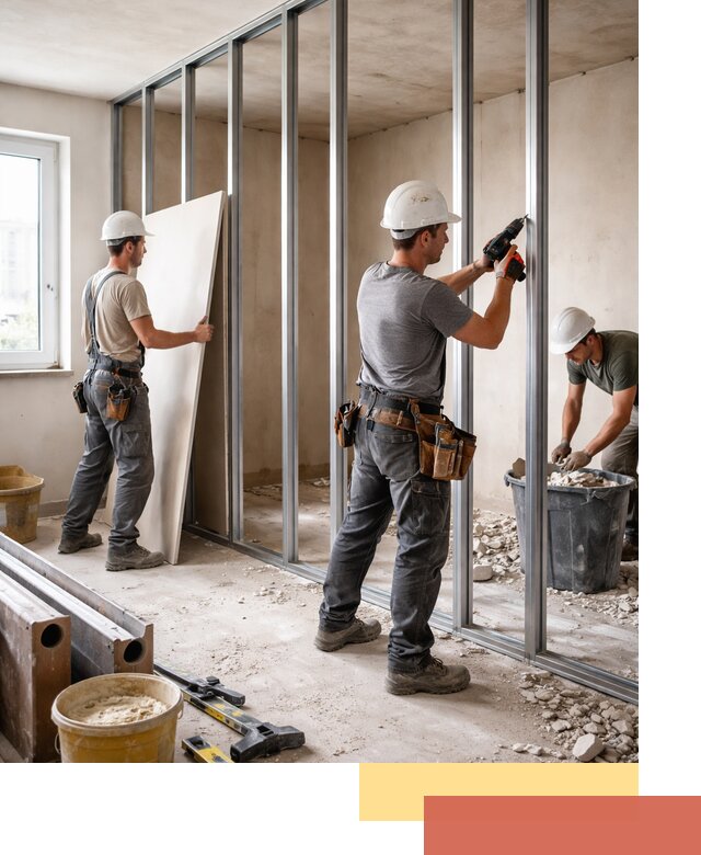 Перенос гипсокартонной перегородки в Краснодаре профессионально и быстро