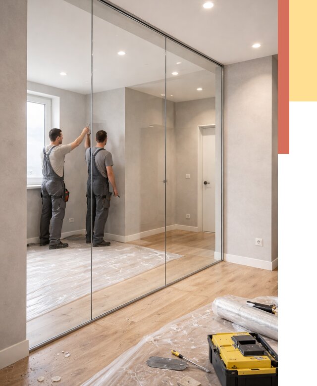 Безрамные стеклянные перегородки в Краснодаре — монтаж от 9803 руб. | ОТДЕЛОЧНИК-Ксд