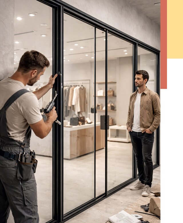 Стеклянные перегородки для магазинов в Краснодаре от 8462 руб. под ключ | ОТДЕЛОЧНИК-Ксд