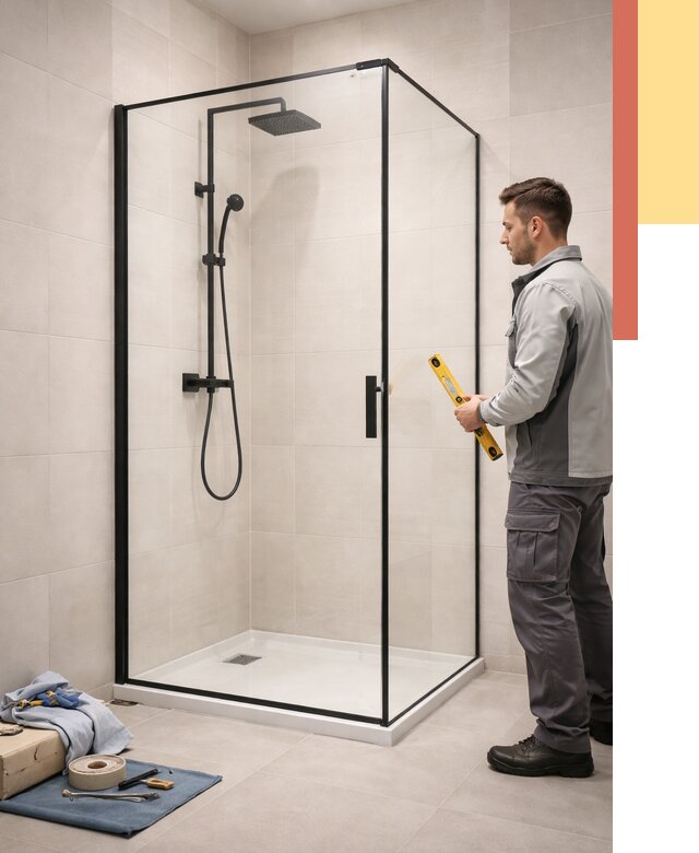 Стеклянные перегородки для душа в Краснодаре от 12899 руб. | Монтаж под ключ — ОТДЕЛОЧНИК-Ксд