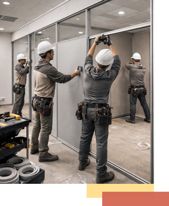 Мобильные офисные перегородки под ключ в Краснодаре