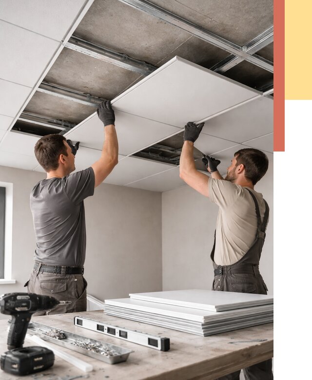 Монтаж кассетного потолка в Краснодаре от 4644 руб/м2 — установка и сборка | ОТДЕЛОЧНИК-Ксд