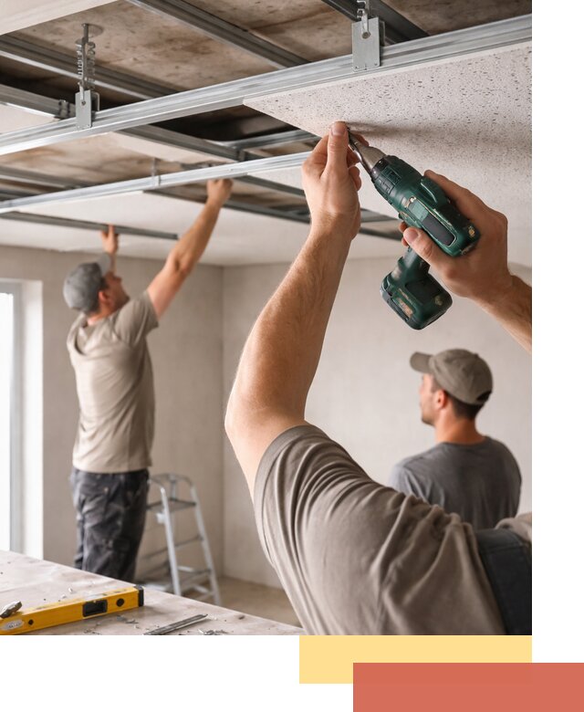 Монтаж акустического потолка в Краснодаре под ключ