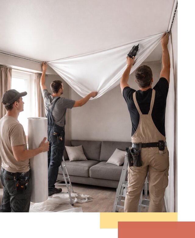 Монтаж сатинового натяжного потолка в Краснодаре качественно и быстро