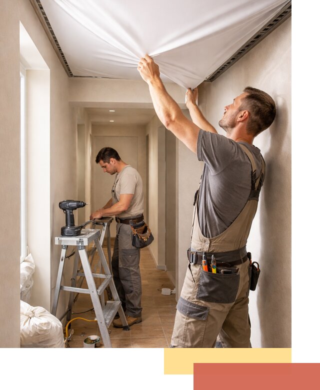 Монтаж натяжного потолка в прихожей в Краснодаре