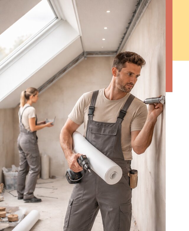 Монтаж натяжного потолка на мансарде в Краснодаре от 3612 руб. | ОТДЕЛОЧНИК-Ксд