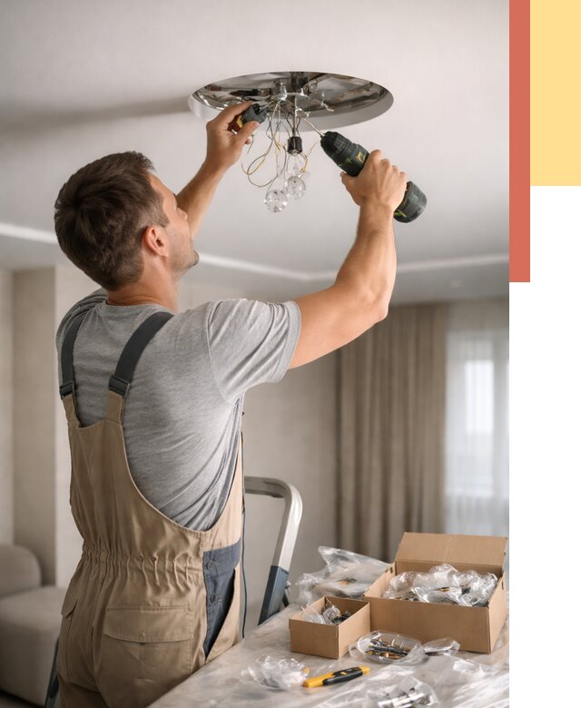 Установка люстры в натяжной потолок в Краснодаре от 1238 руб. | Быстро и недорого — ОТДЕЛОЧНИК-Ксд