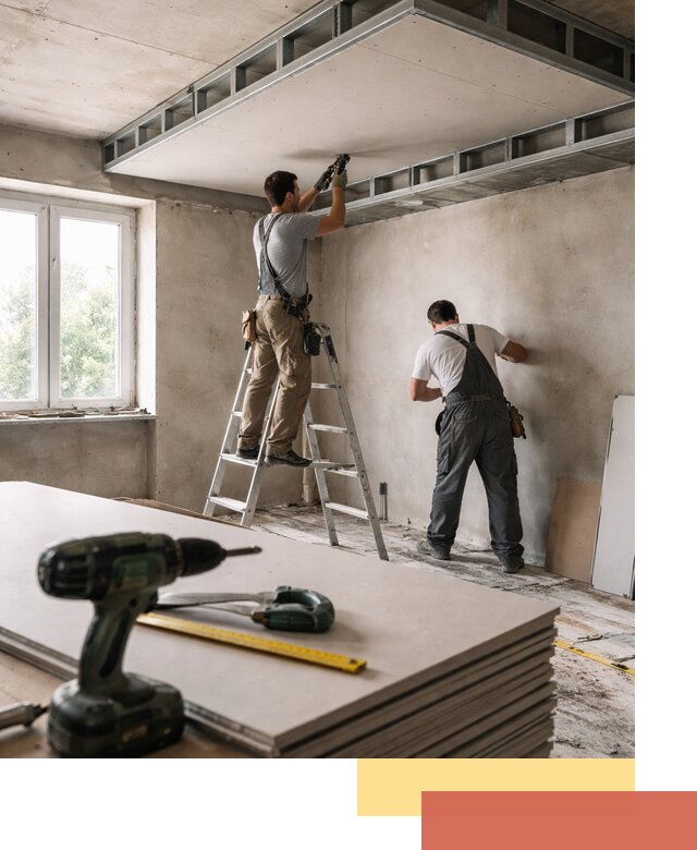 Двухуровневый потолок из гипсокартона в Краснодаре