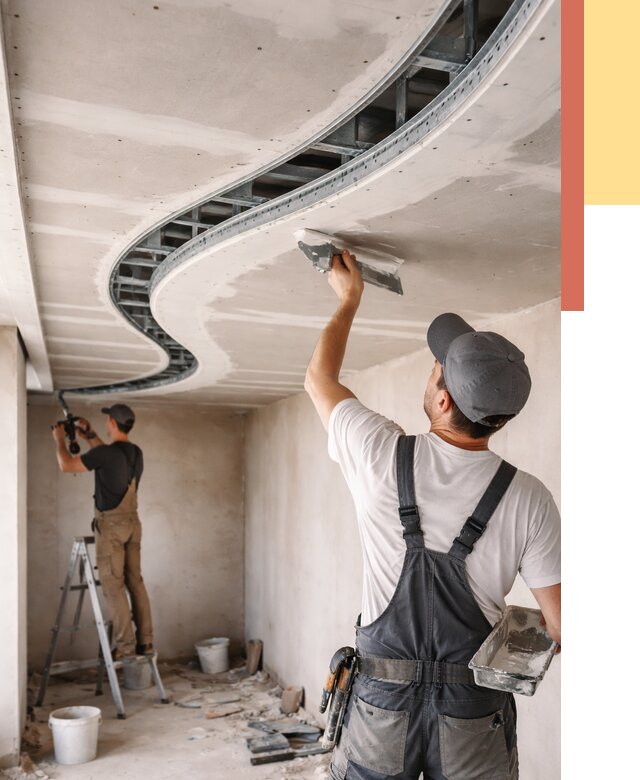 Криволинейный потолок из гипсокартона в Краснодаре от 2167 руб./м2 | ОТДЕЛОЧНИК-Ксд