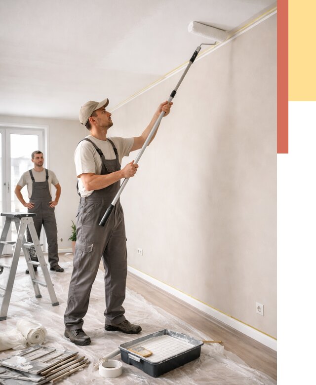 Покраска потолка из гипсокартона в Краснодаре от 4644 руб./м2 — услуги под ключ | ОТДЕЛОЧНИК-Ксд