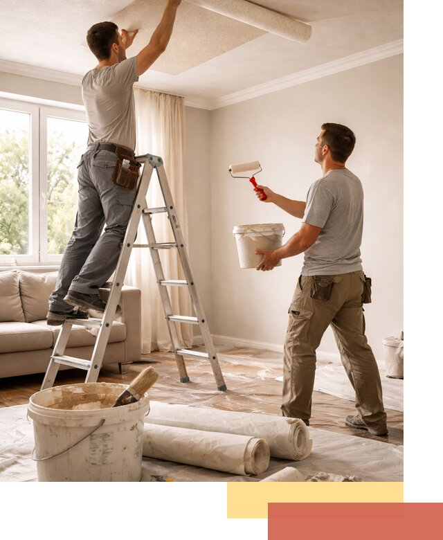 Поклейка обоев на потолок в Краснодаре — качественно и быстро